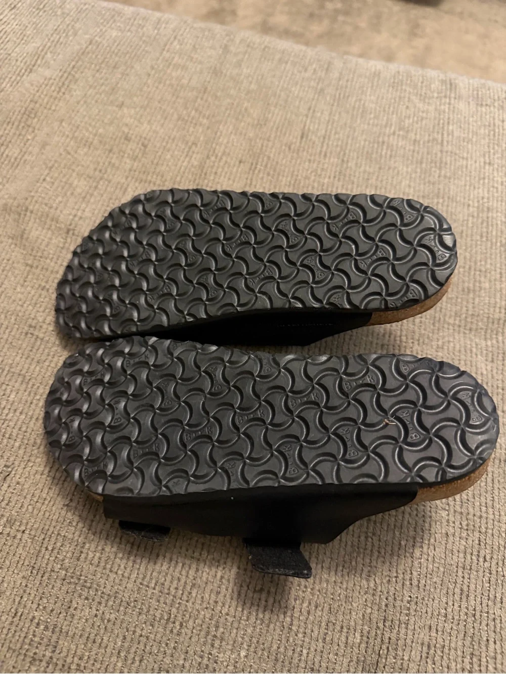 Birkenstock Kids Black Two-Strap Slide Sandals